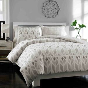 City Scene Grayson Reversible Cotton 3-piece Duvet Cover Set Queen/Full …